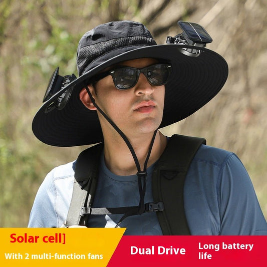 Long Endurance Lithium Battery Fan Solar Charging Wind Sun Protection Hat - AGB LuxeDrop