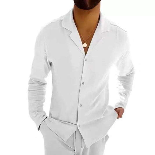 Men's Coat Button Cardigan Slim Lapel Sports Casual