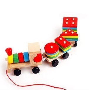 Wooden Train Three - section Tractor Toy Children's Intelligence Puzzle Toys Educational Toys - AGB LuxeDrop
