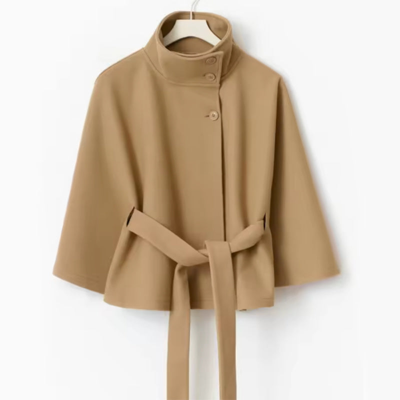 Winter High Neck Batwing Sleeve Coat For Women Clothing