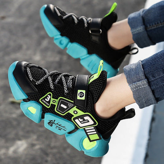 Mesh Fly Woven Velcro Breathable Sneakers - AGB LuxeDrop