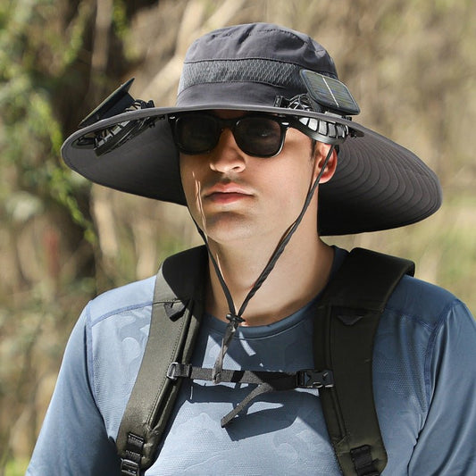 Long Endurance Lithium Battery Fan Solar Charging Wind Sun Protection Hat - AGB LuxeDrop