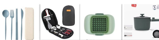 8pcs Camp Kitchen Cooking Utensil Set Travel Organizer Grill Accessories Portable Compact Gear For BBQ Camping Hiking - AGB LuxeDrop