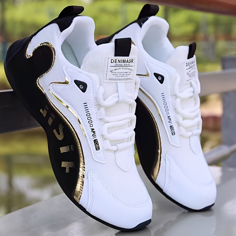 Fashion Colorblock Lace-up Sneakers For Men Sports Shoes
