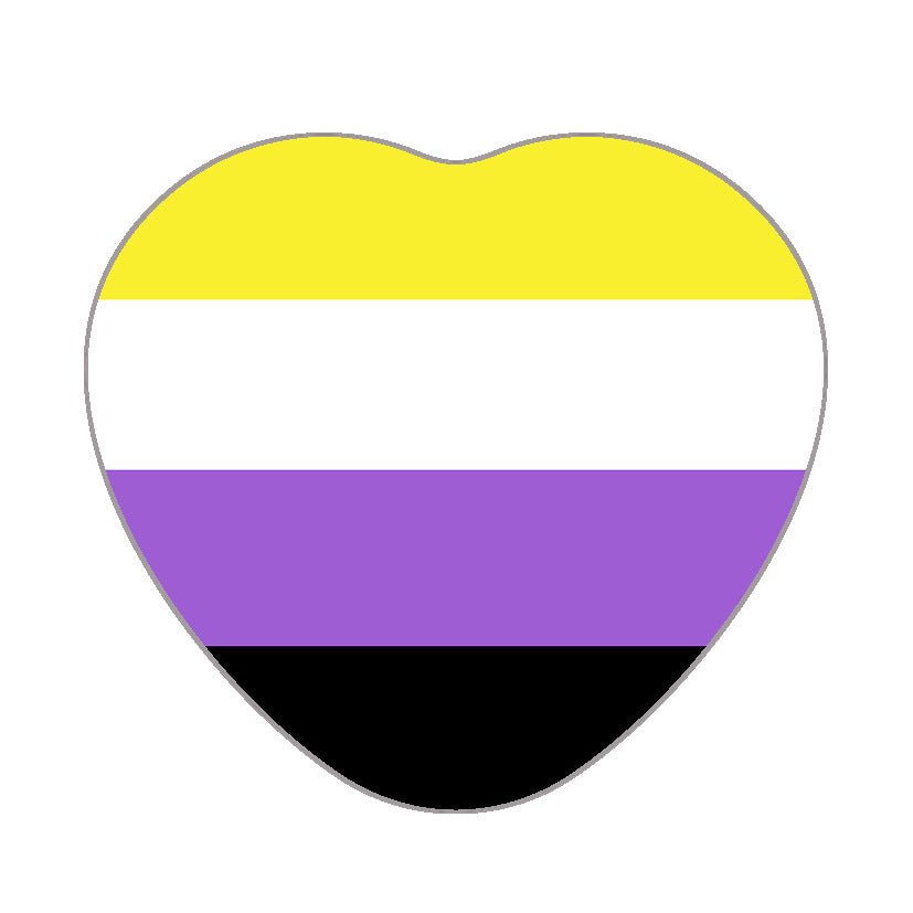 Creative Heart Shaped Rainbow Flag Badge - AGB LuxeDrop