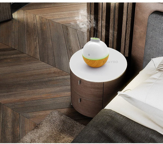 Wood grain home office desk mute humidifier - AGB LuxeDrop