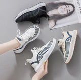 Flat Sneakers Women's Shoes Spring And Autumn Net Shoes Wild Breathable Casual Shoes Female Korean Students Running Shoes Old Shoes - AGB LuxeDrop