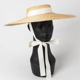 Simple And Fashionable Strappy Straw flat Top Straw Hat Sunshade Straw Straw Hat - AGB LuxeDrop