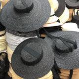 Simple And Fashionable Strappy Straw flat Top Straw Hat Sunshade Straw Straw Hat - AGB LuxeDrop