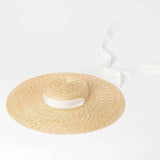 Simple And Fashionable Strappy Straw flat Top Straw Hat Sunshade Straw Straw Hat - AGB LuxeDrop