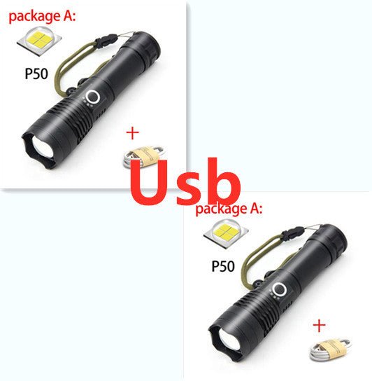 USB Charging Zoom P50 Flashlight - AGB LuxeDrop