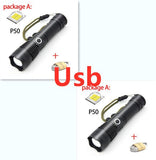 USB Charging Zoom P50 Flashlight - AGB LuxeDrop