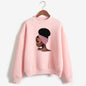 Women Fashion Loose Pink Hoodie