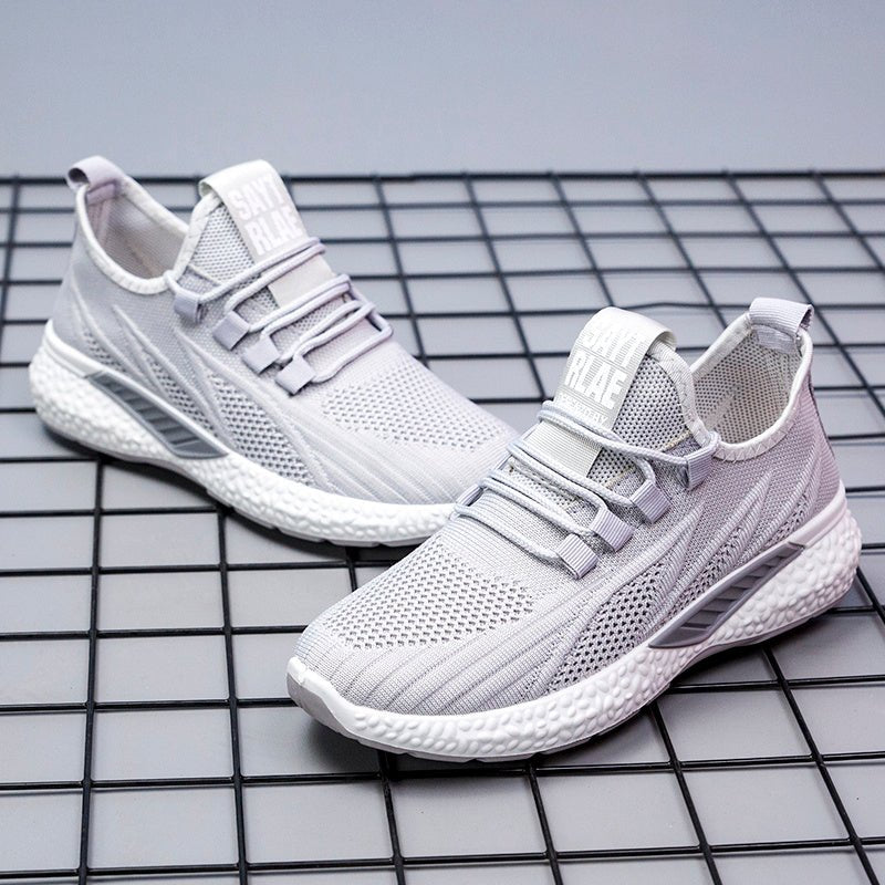 New Spring And Summer Sports Running Shoes Breathable Fly Woven Breathable Comfortable Non - slip Casual Fashion Men's Sneakers - AGB LuxeDrop