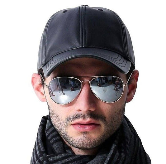 Faux Leather Black Hat - AGB LuxeDrop