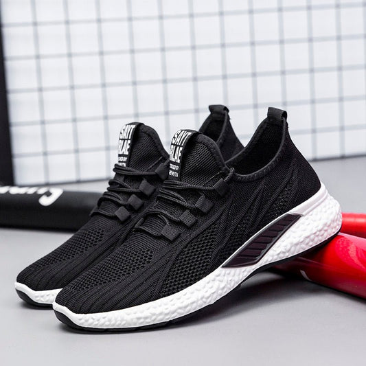 New Spring And Summer Sports Running Shoes Breathable Fly Woven Breathable Comfortable Non - slip Casual Fashion Men's Sneakers - AGB LuxeDrop
