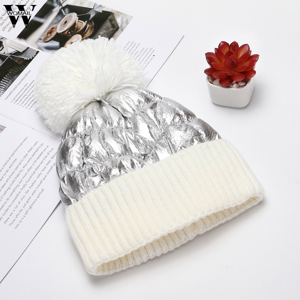 Hat Women's Hat Natural Raccoon Fur Pompon Hat - AGB LuxeDrop