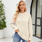 Casual Round-neck Pullover Sweater Winter Top for Women