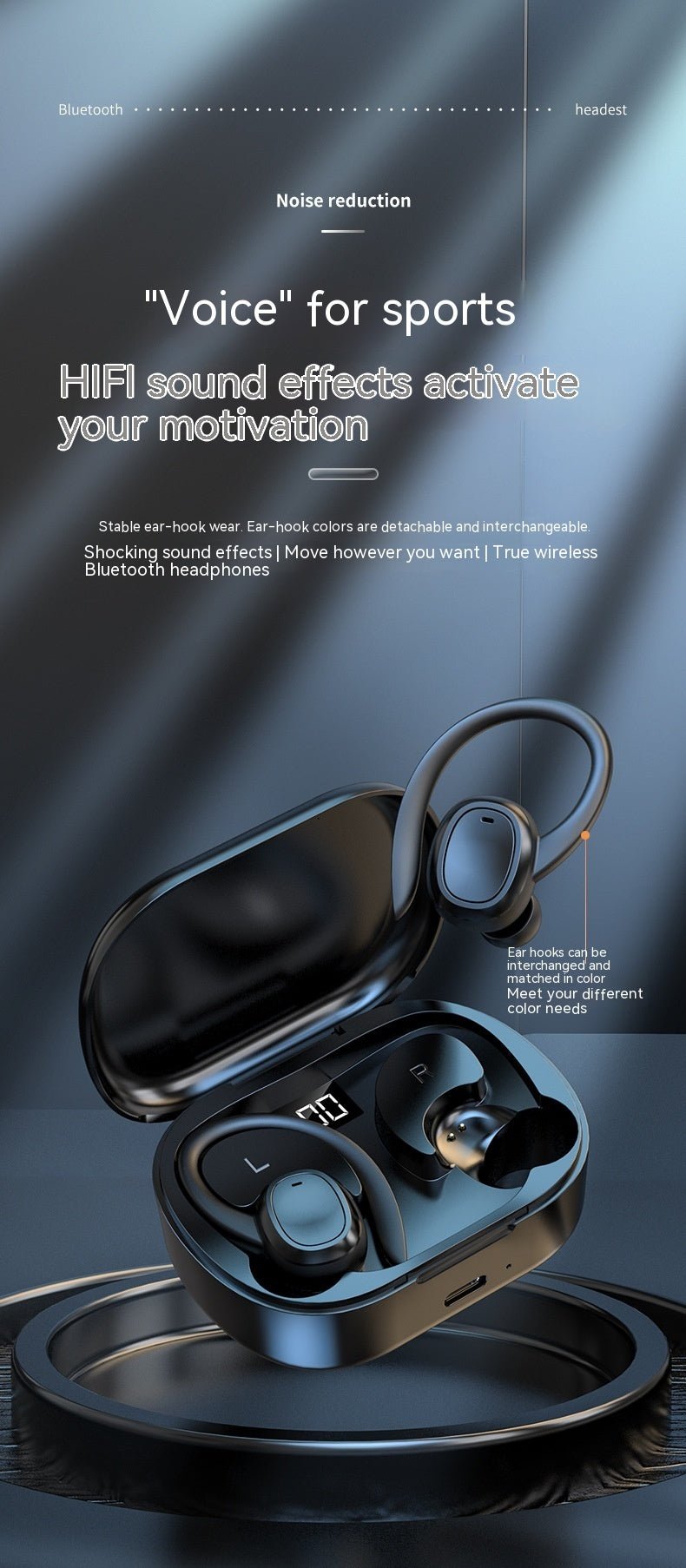 Wireless Sports Ear Hook Earphones - AGB LuxeDrop