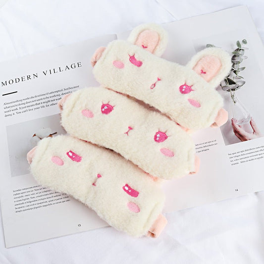 Plush Sweet And Cute Hair Band Girly Heart Shading Bunny Eye Mask - AGB LuxeDrop