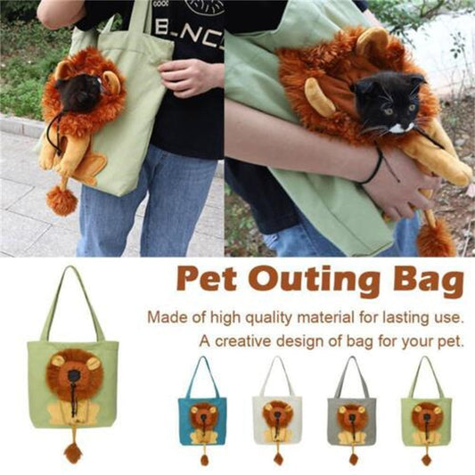 Soft Pet Carriers Lion Design Portable Breathable Bag Cat Dog Carrier Bags Outgoing Travel Pets Handbag With Safety Zippers - AGB LuxeDrop