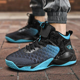 Men's Mid - Top Gradient Mesh Breathable Sneakers - AGB LuxeDrop