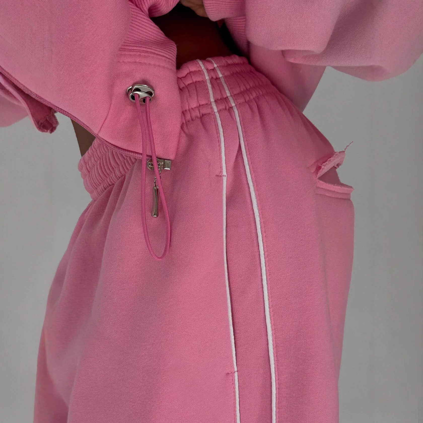 Athleisure Zip - up Long - sleeve Hoodie And Loose - fitting Sweatpants Set - AGB LuxeDrop