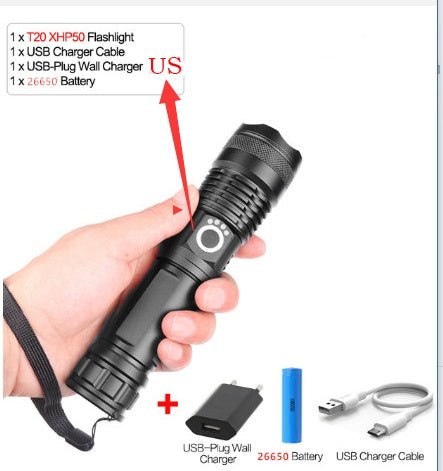 USB Charging Zoom P50 Flashlight - AGB LuxeDrop