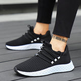 Spring and autumn sneakers trend casual wholesale men's shoes flying woven padded lightweight running shoes - AGB LuxeDrop