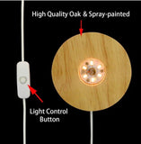 Wood LED Light Display Base - AGB LuxeDrop