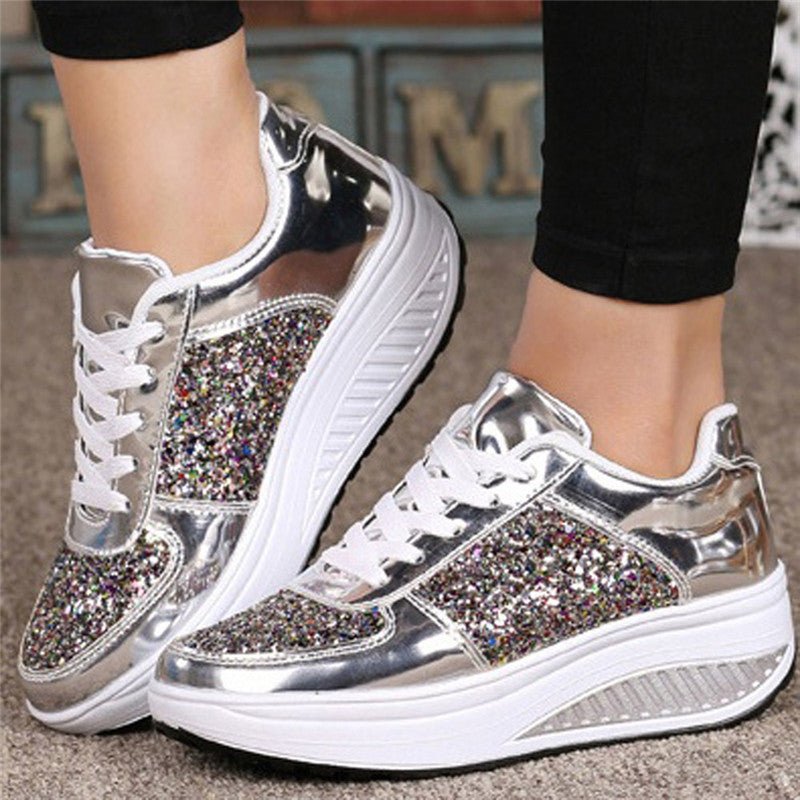 Sequin women's sneakers - AGB LuxeDrop
