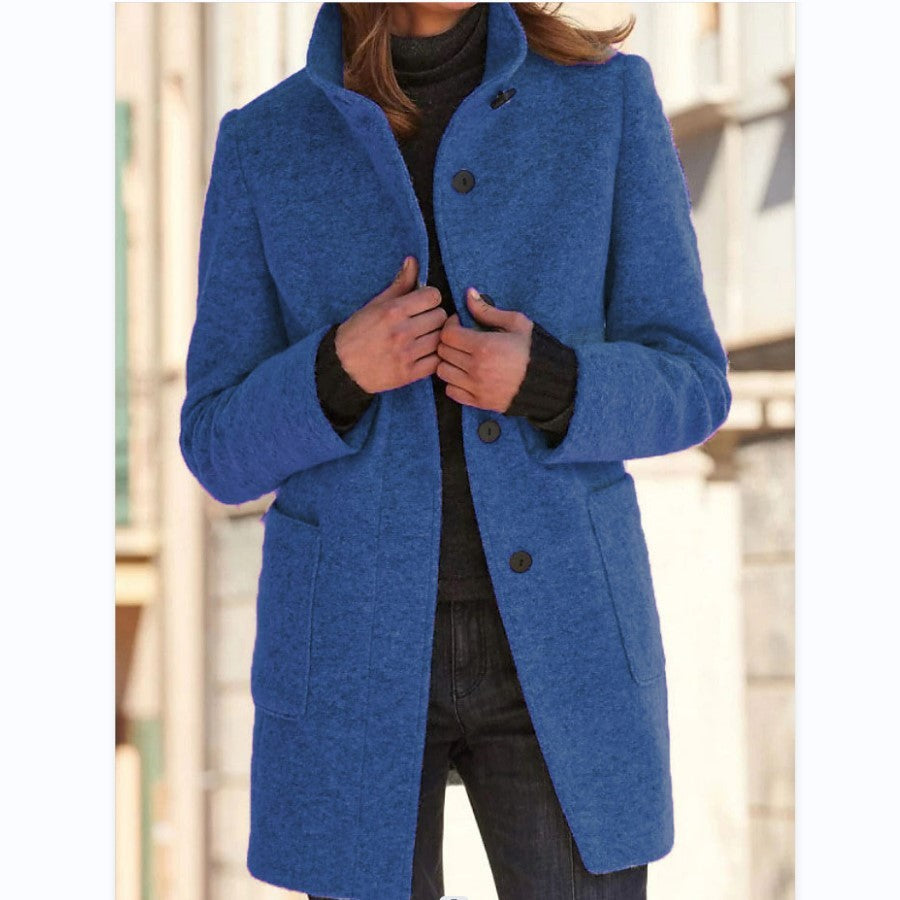 Winter Casual Button Outwear For Women Clothing