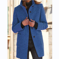 Winter Casual Button Outwear For Women Clothing