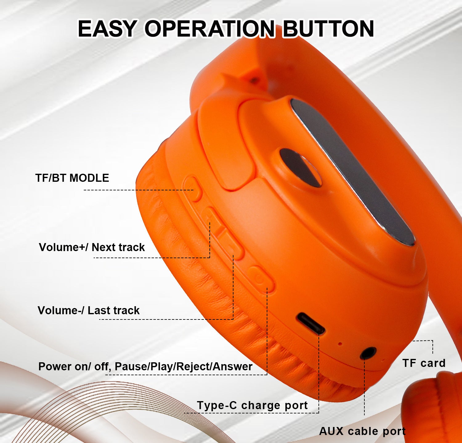 Wearable Long Endurance Foldable Wireless Bluetooth Earphones - AGB LuxeDrop