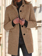 Winter Casual Button Outwear For Women Clothing