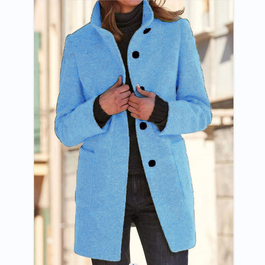Winter Casual Button Outwear For Women Clothing