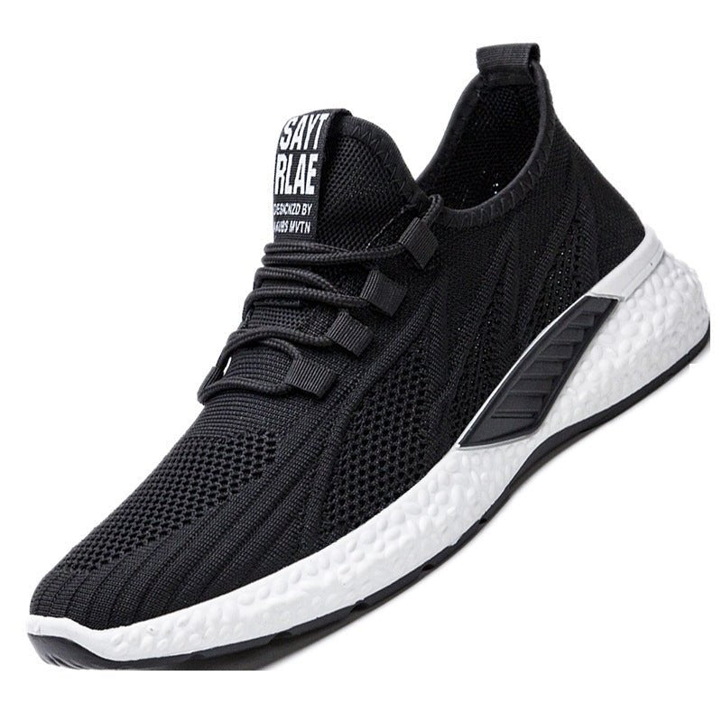 New Spring And Summer Sports Running Shoes Breathable Fly Woven Breathable Comfortable Non - slip Casual Fashion Men's Sneakers - AGB LuxeDrop