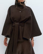 Winter High Neck Batwing Sleeve Coat For Women Clothing