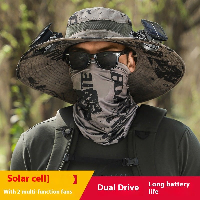 Long Endurance Lithium Battery Fan Solar Charging Wind Sun Protection Hat - AGB LuxeDrop