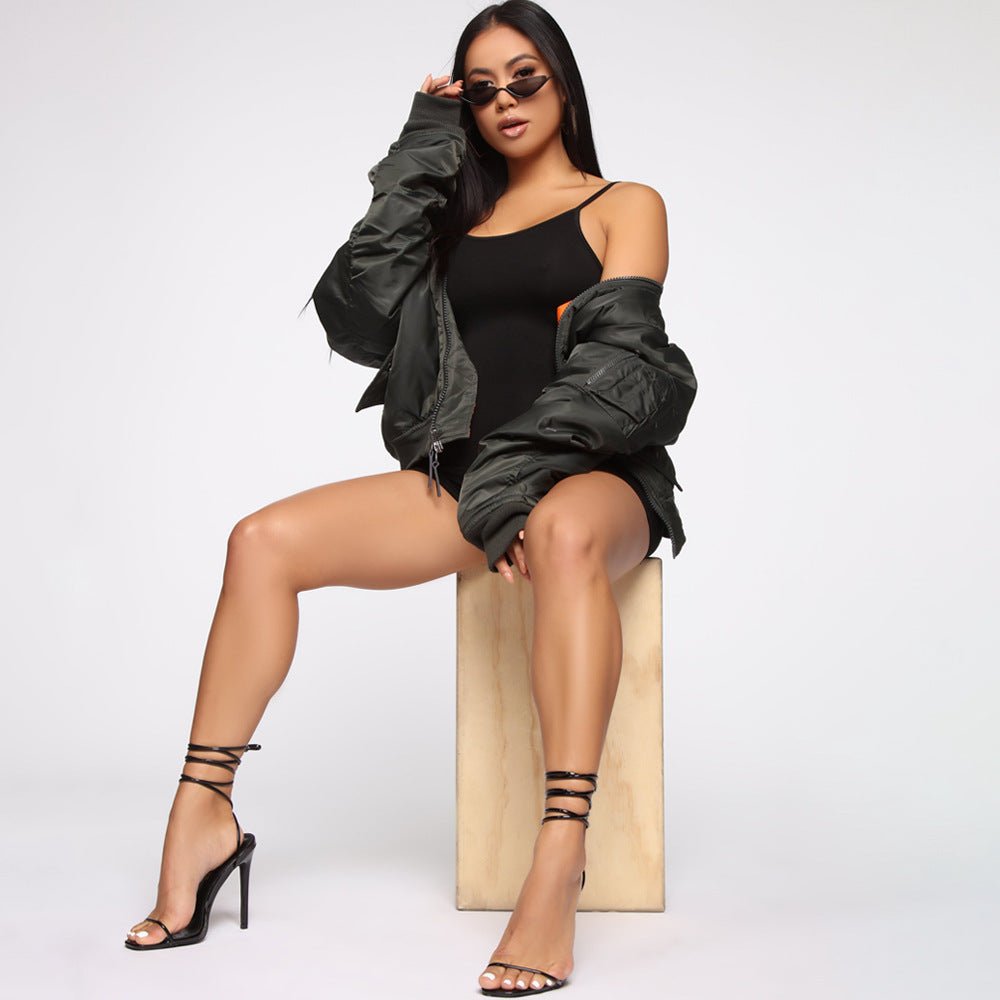 Women's Skinny Athleisure Suspender Jumpsuit - AGB LuxeDrop