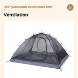 Outdoor Equipment Rain - proof Thickened Camping Three - point Tent Windproof Sunscreen Portable Folding Tent - AGB LuxeDrop