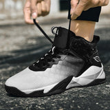 Men's Mid - Top Gradient Mesh Breathable Sneakers - AGB LuxeDrop