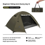 Outdoor Equipment Rain - proof Thickened Camping Three - point Tent Windproof Sunscreen Portable Folding Tent - AGB LuxeDrop