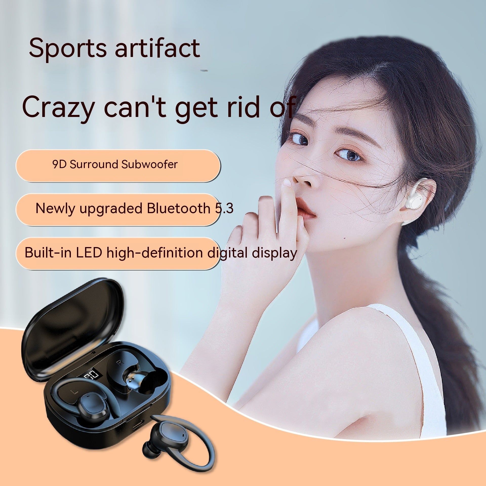 Wireless Sports Ear Hook Earphones - AGB LuxeDrop