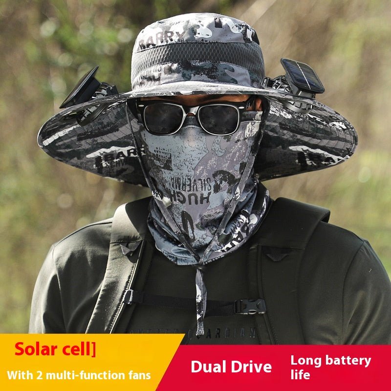 Long Endurance Lithium Battery Fan Solar Charging Wind Sun Protection Hat - AGB LuxeDrop