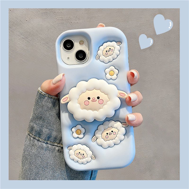 Cartoon Sheep Stand Phone Case - AGB LuxeDrop