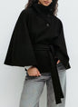 Winter High Neck Batwing Sleeve Coat For Women Clothing