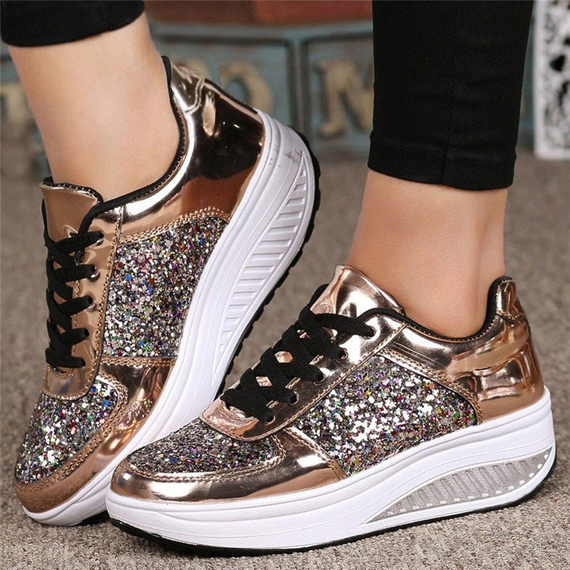 Sequin women's sneakers - AGB LuxeDrop