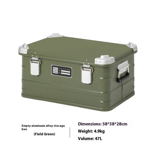 Outdoor Aluminum Alloy Storage Box Camping Metal Portable Vehicle - mounted Wild Camping Equipment - AGB LuxeDrop