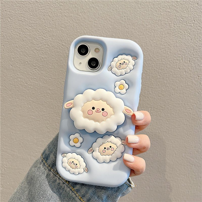 Cartoon Sheep Stand Phone Case - AGB LuxeDrop